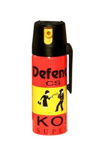 Bombe de gaz de defense avec clip adaptée aux petites mains 40ml