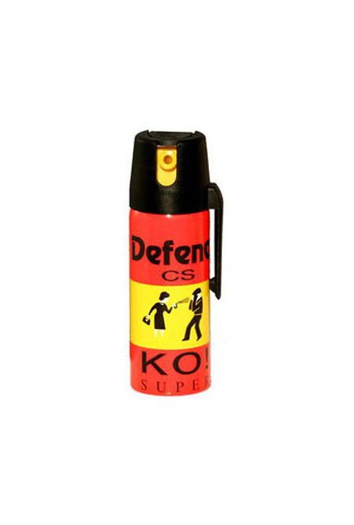 Bombe de gaz de defense avec clip adaptée aux petites mains 40ml