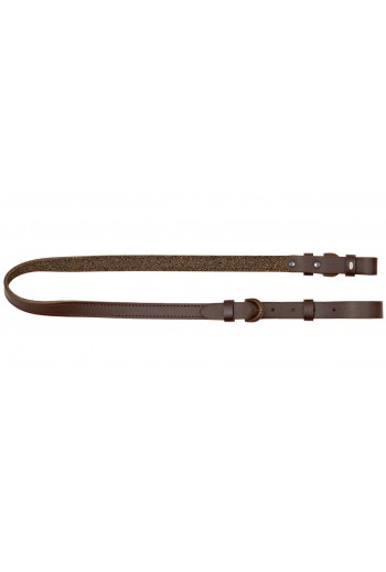 Bretelle pour fusil en cuir vachette marron foncé