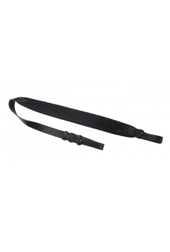 Bretelle pour fusil  en Cuir et neoprene noir