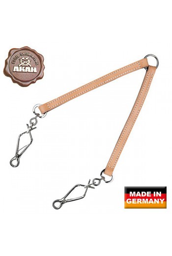 Rallonge pour laisse AKAH pour 2 chiens Longeur 2x35cm Beige