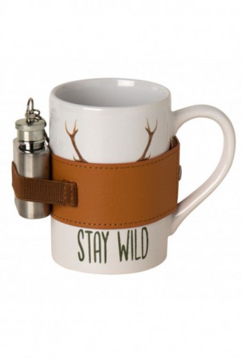 Mug en porcelaine avec Flasque en inox